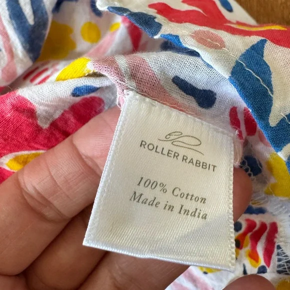 Roller Rabbit Multicolor Floral Shirt Shift Dress Size Small - Picture 7 of 10